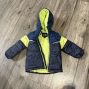 Pacific Trail Youth Boys Hooded Puffer Jacket Blue/green Size 3t